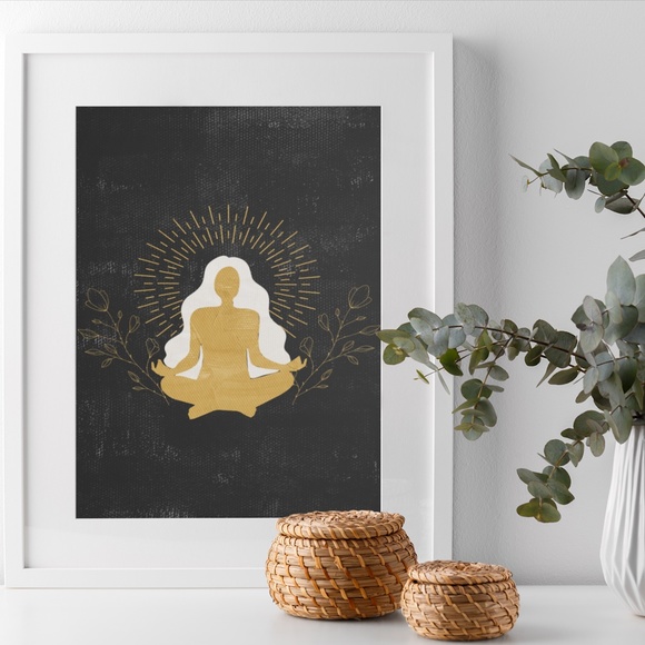 Wall Art Bohemian Woman Silhouette Celestial Print Poster Unframed - Picture 3 of 16